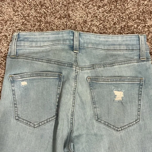 Uniqlo Blue Ankle Cropped Jeans with Distressed Details, Size 24 - Picture 6 of 9